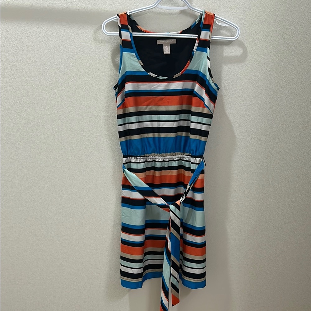 Banana Republic Multicolor Striped Midi Dress